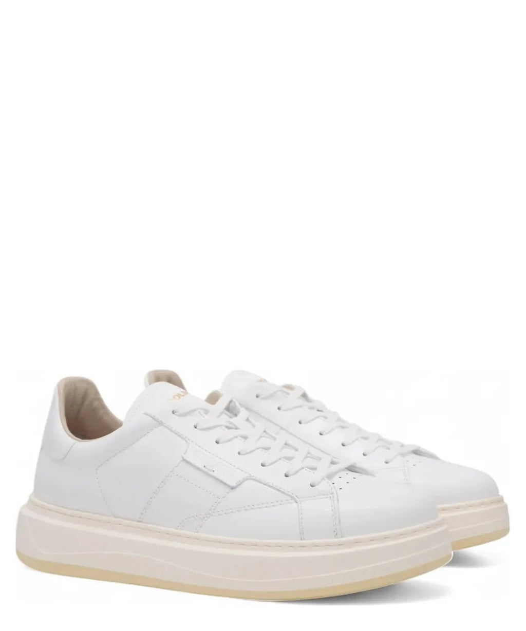 Sneakers Woolrich Arrow in Pelle Abrasivata Bianca-Woolrich-Sneakers-Vittorio Citro Boutique