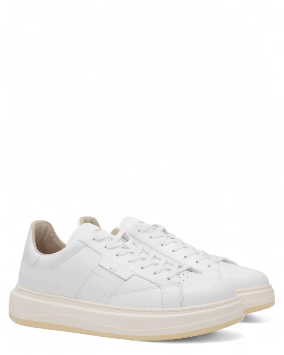 Sneakers Woolrich Arrow in Pelle Abrasivata Bianca-Woolrich-Sneakers-Vittorio Citro Boutique