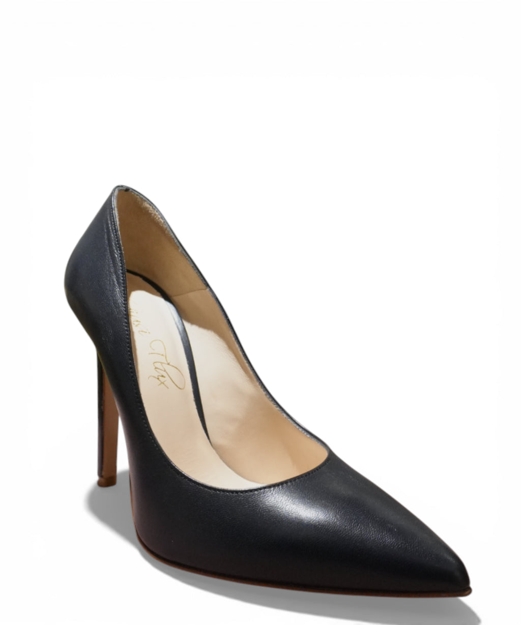 Giusy Flux Nappa Leather Decolleté Pumps for Women, 9 cm Heel