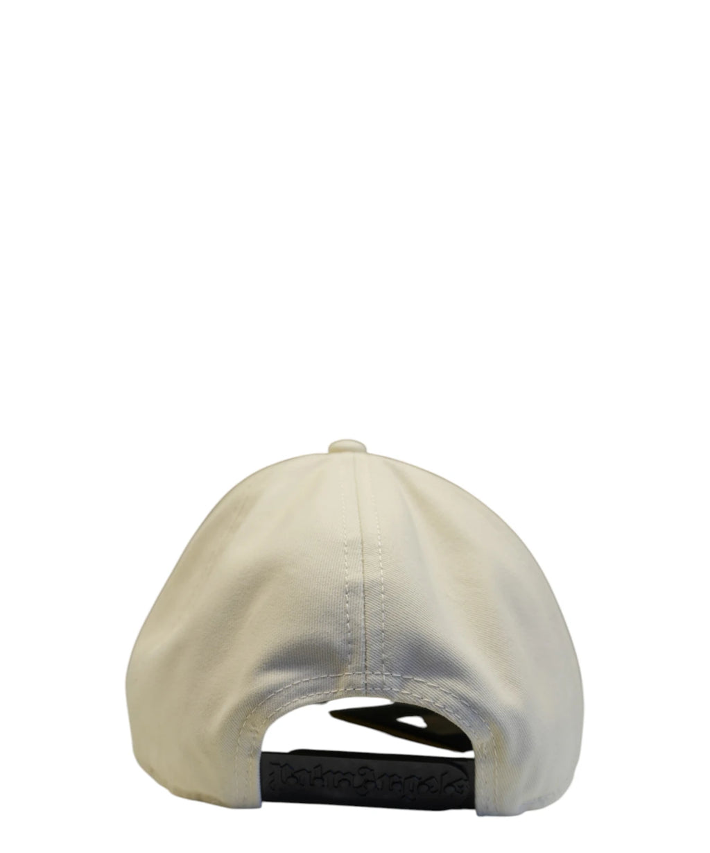 Czapka Palm Angels kremowa z różowym haftem