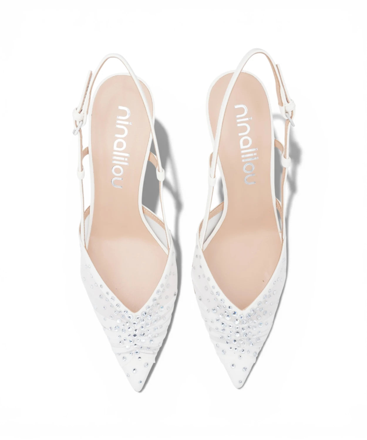 Décolleté Slingback Amy 757C con Strass per Cerimonia
