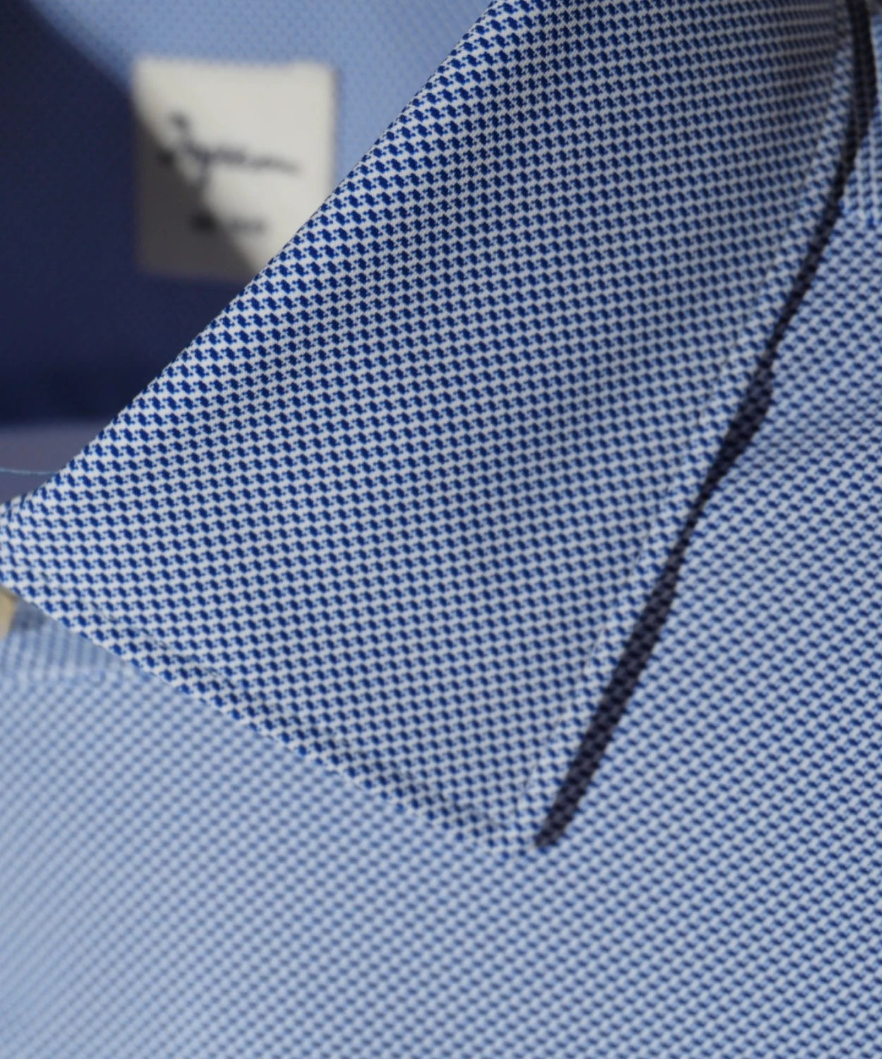 Herenoverhemd Ingram lichtblauw stretch met microprint