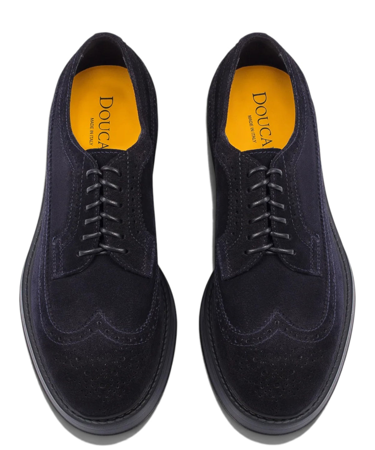 Stringata Derby in Suede di Vitello Elegante