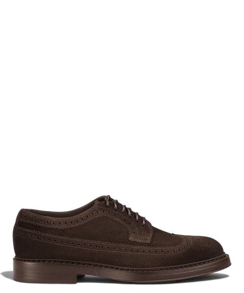 Stringata Derby in Suede di Vitello Elegante e Confortevole