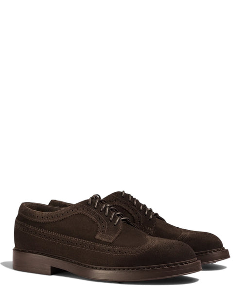 Stringata Derby in Suede di Vitello Elegante e Confortevole