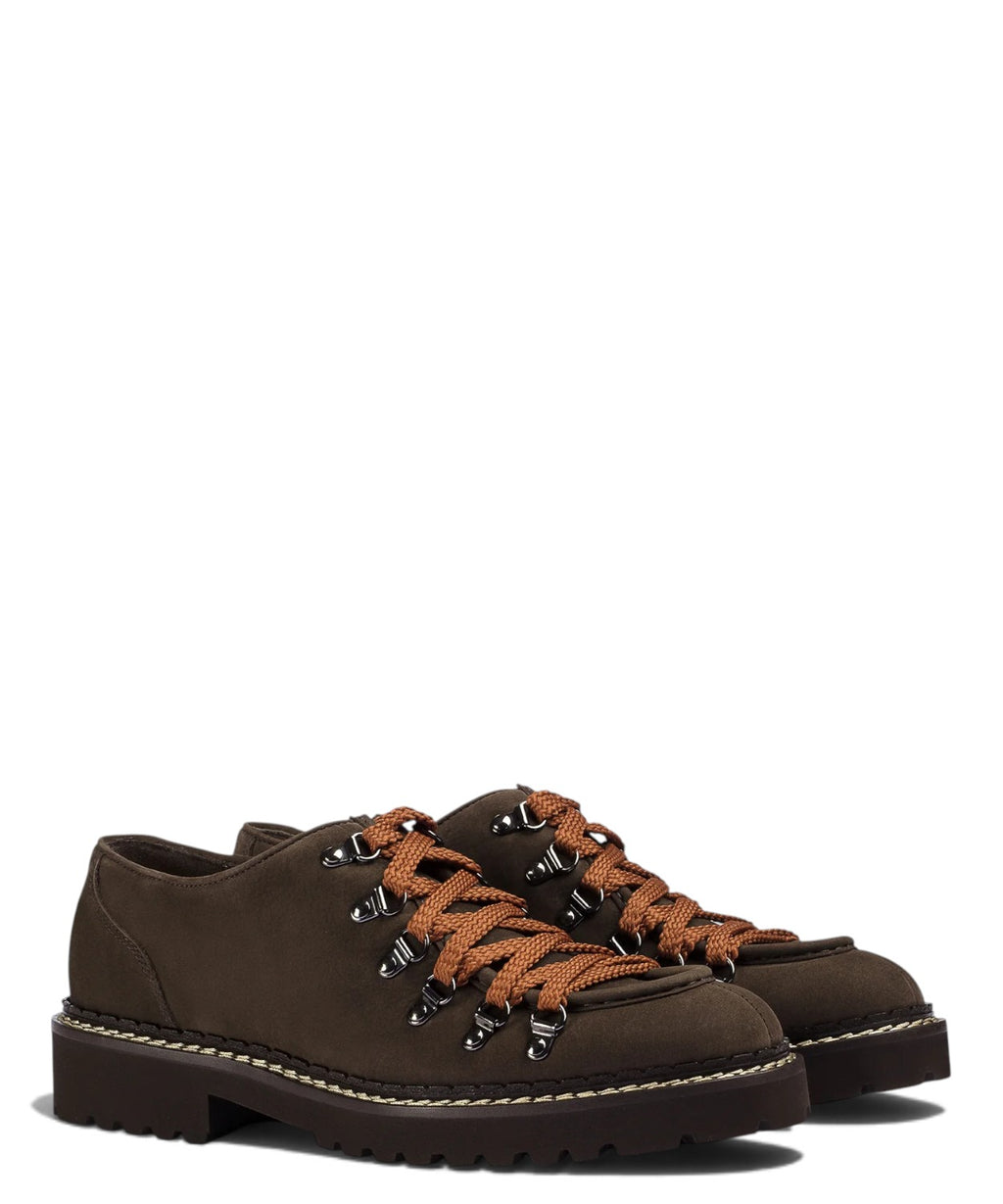 Scarpe Stringate Uomo in Suede con Ganci