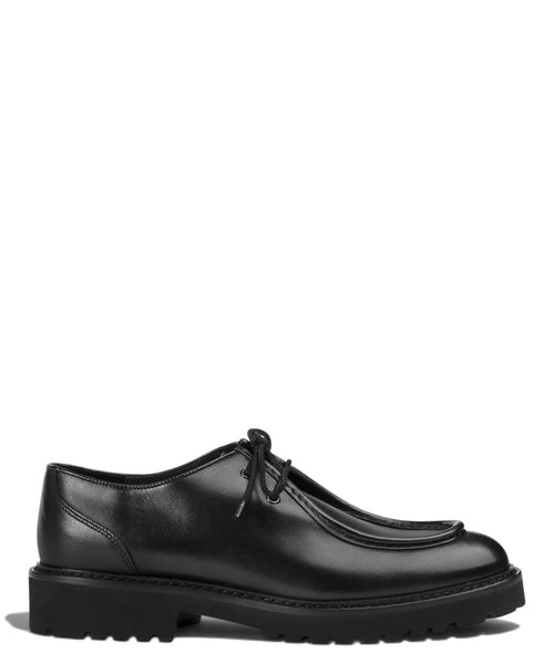 Scarpe Stringate Uomo a Due Fori in Pelle