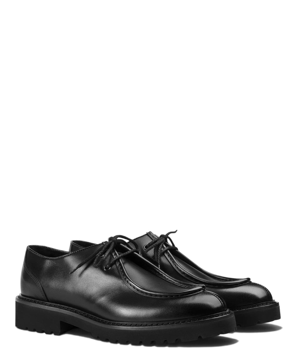 Herren-Schnürschuhe mit zwei Ösen aus Leder