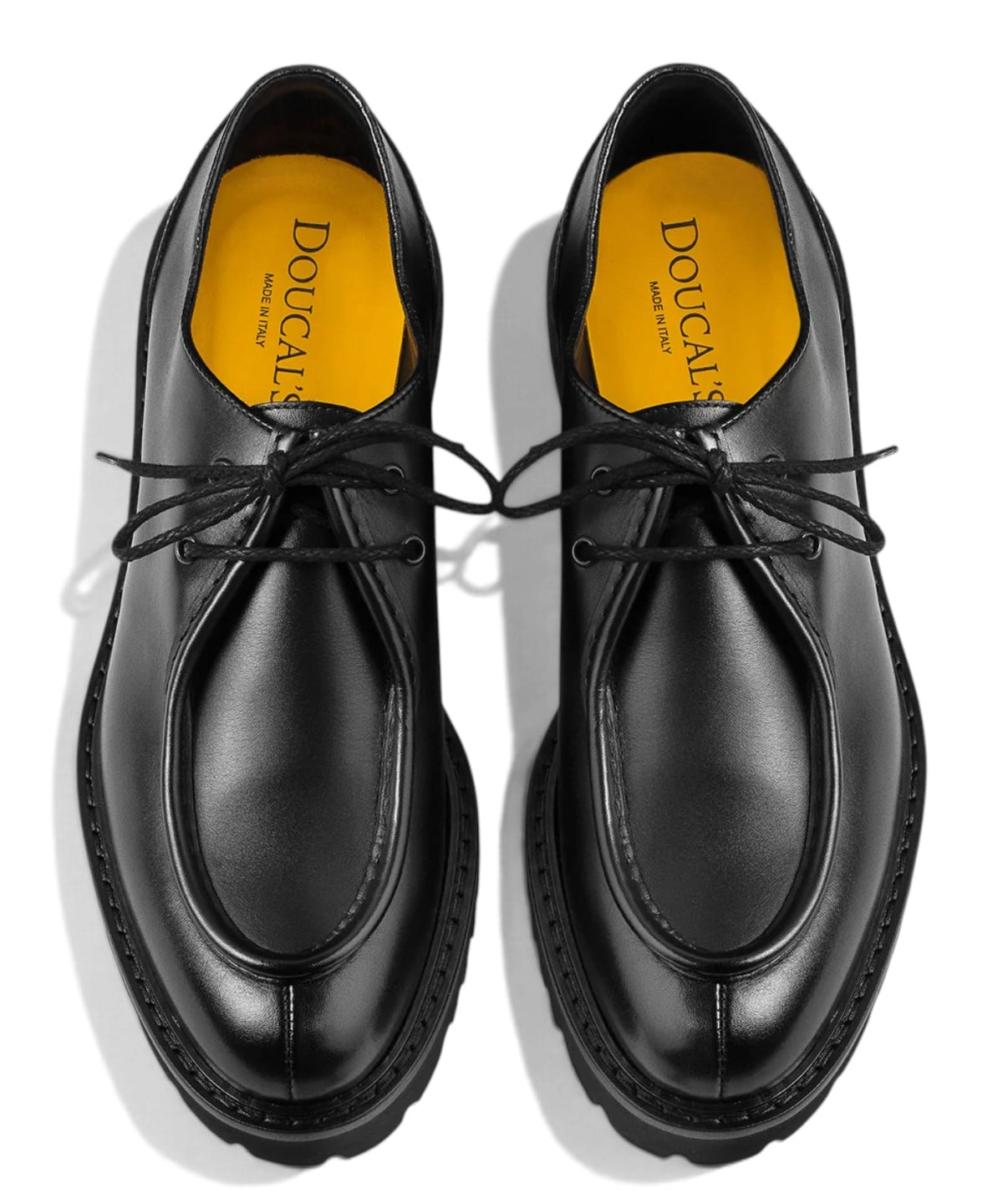 Herren-Schnürschuhe mit zwei Ösen aus Leder