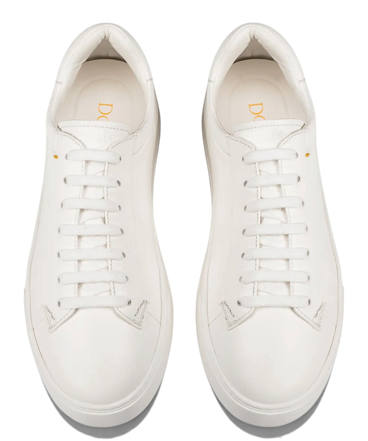 Weiße Leder-Sneaker für Herren mit Memory Foam