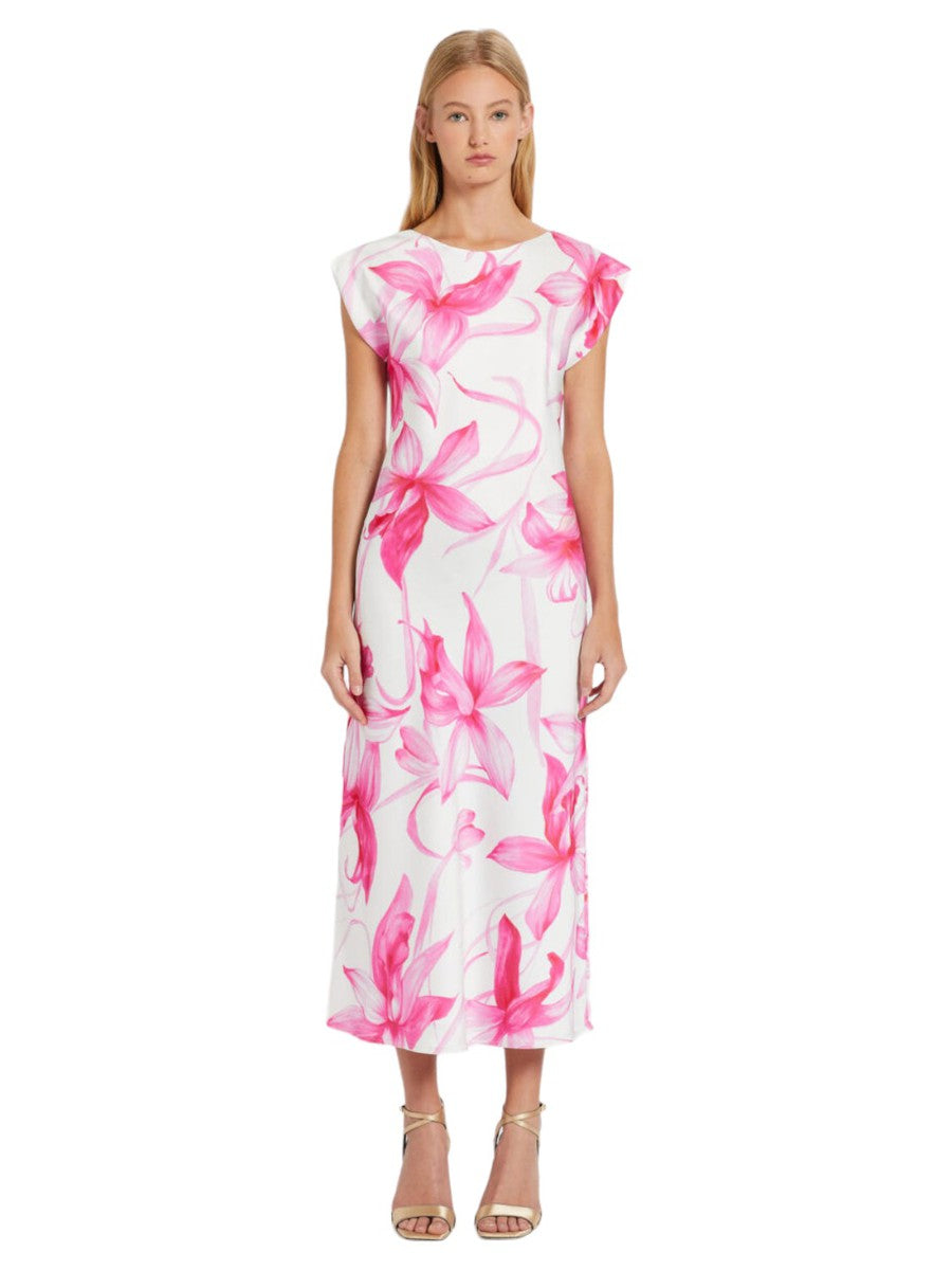 Abito Giostra in Satin a Fantasia-Marella-Abiti-Vittorio Citro Boutique