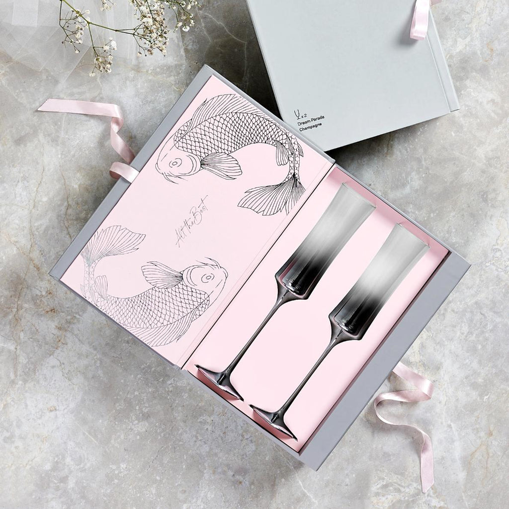 Dream Parade Set of 2 Champagne Glasses-NUDE EU-Champagne glass-Vittorio Citro Boutique