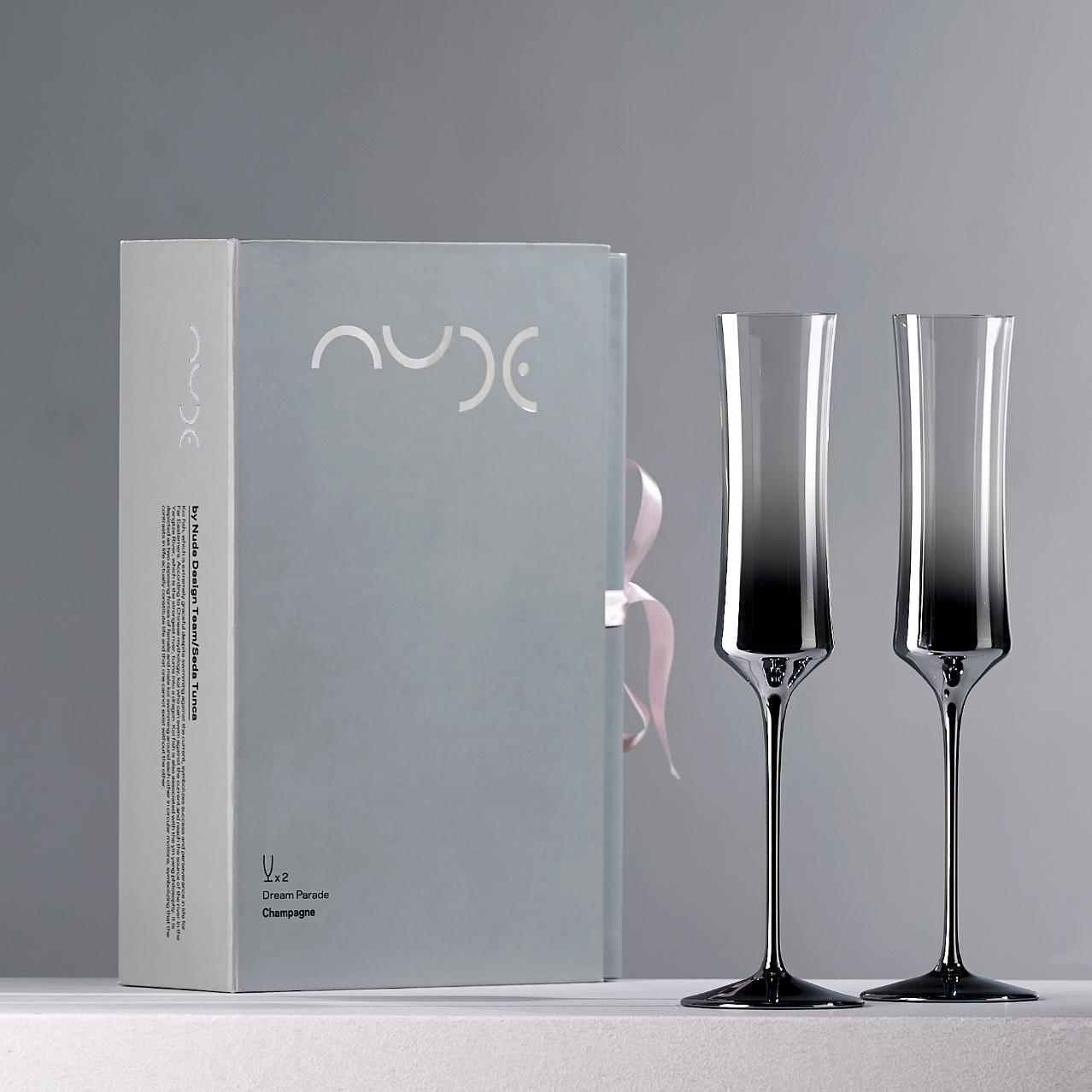 Dream Parade Set of 2 Champagne Glasses-NUDE EU-Champagne glass-Vittorio Citro Boutique