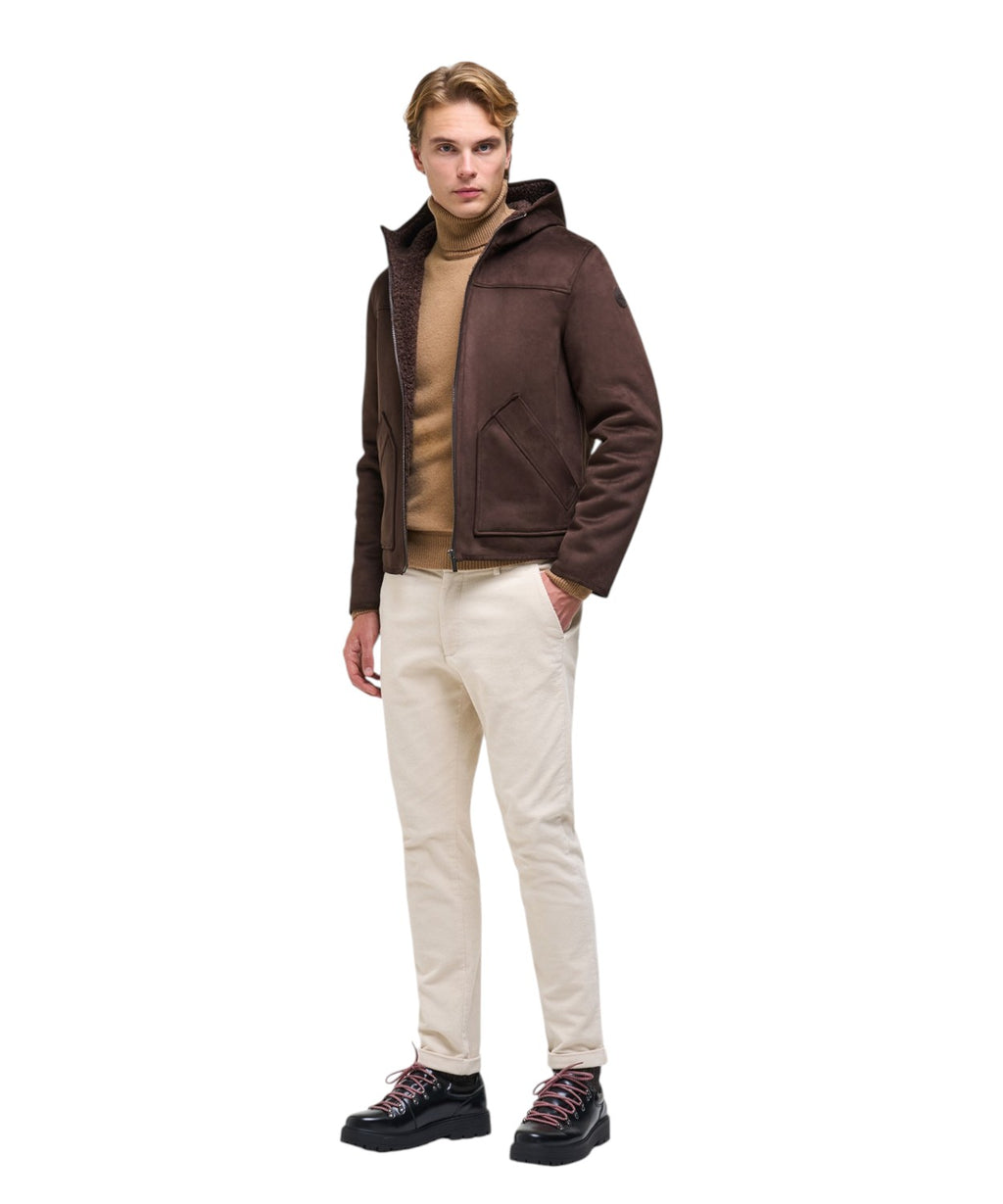 Giacca Uomo in Montone Sintetico con Cappuccio Colmar