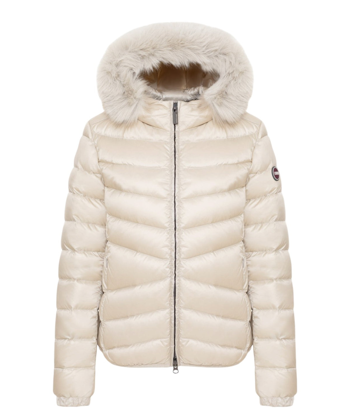 Piumino Donna Colmar con Cappuccio in Pelliccia Sintetica