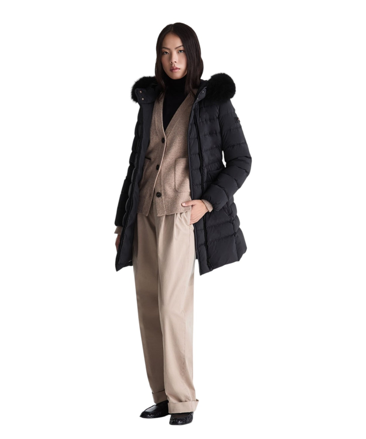 Seriola ML 06 Fur Plumífero largo con piel de zorro