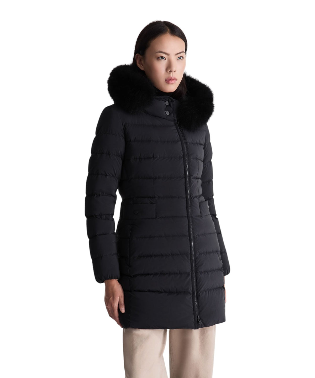 Seriola ML 06 Fur Plumífero largo con piel de zorro