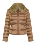 Jisk MQN Chaqueta acolchada corta Ecofur con cuello de piel sintética