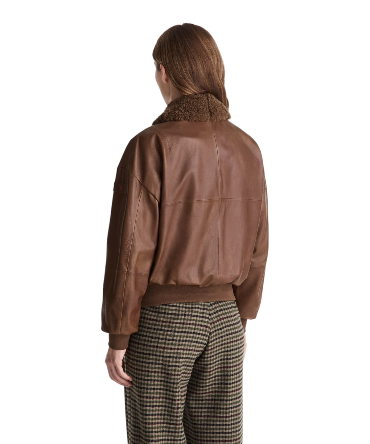 Bomber de piel con cuello de piel de oveja Ruti Le TTP Fur