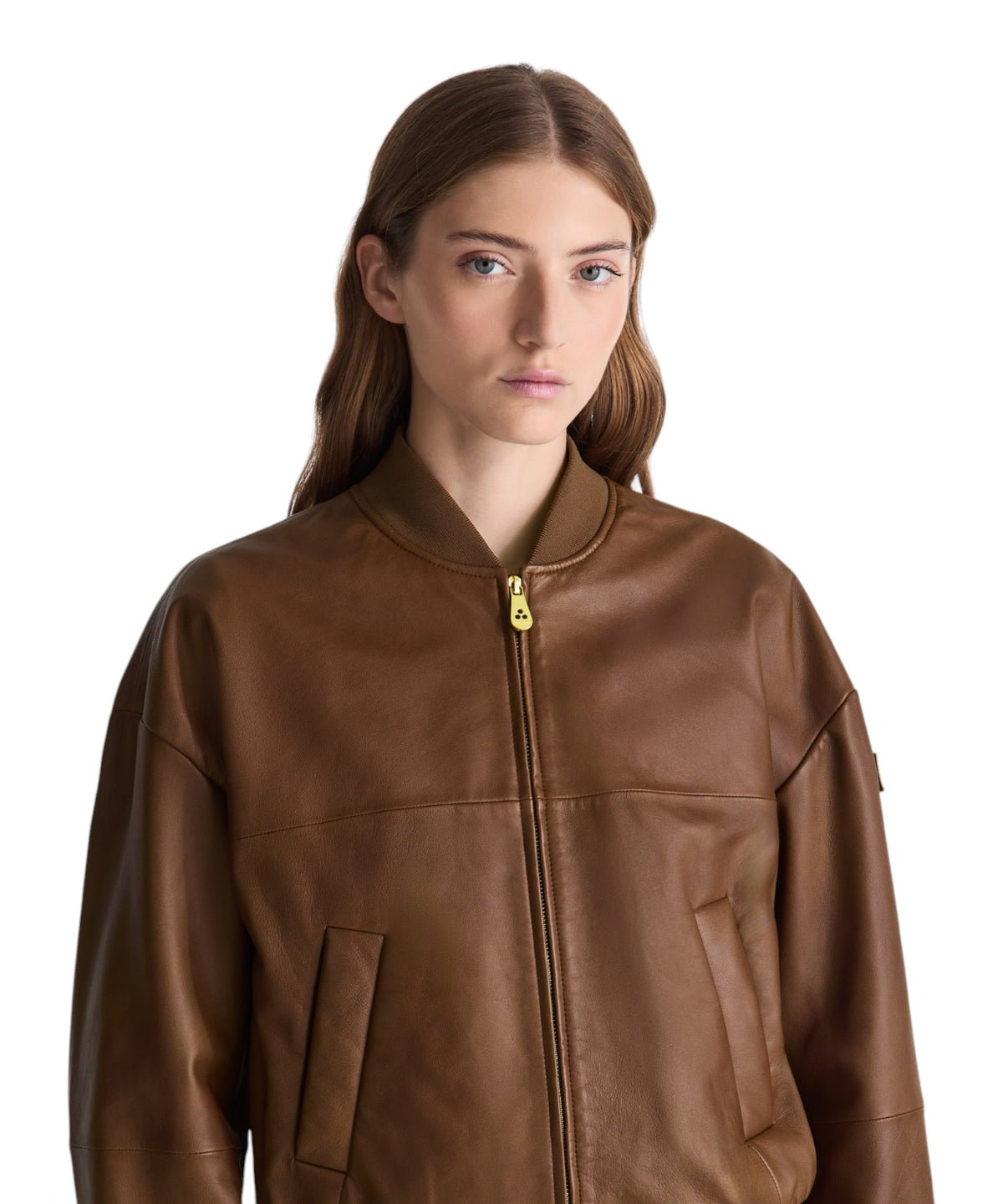 Bomber de piel con cuello de piel de oveja Ruti Le TTP Fur
