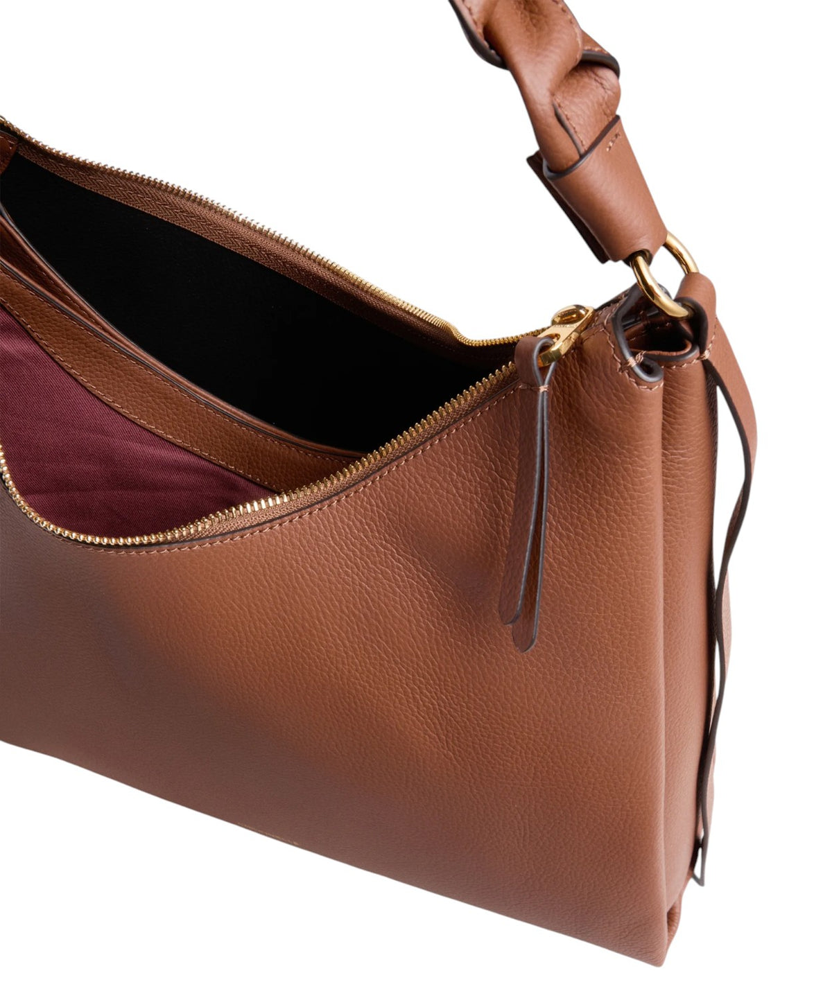 Boheme Medium Tasche aus Double-Leder mit geflochtenem Henkel