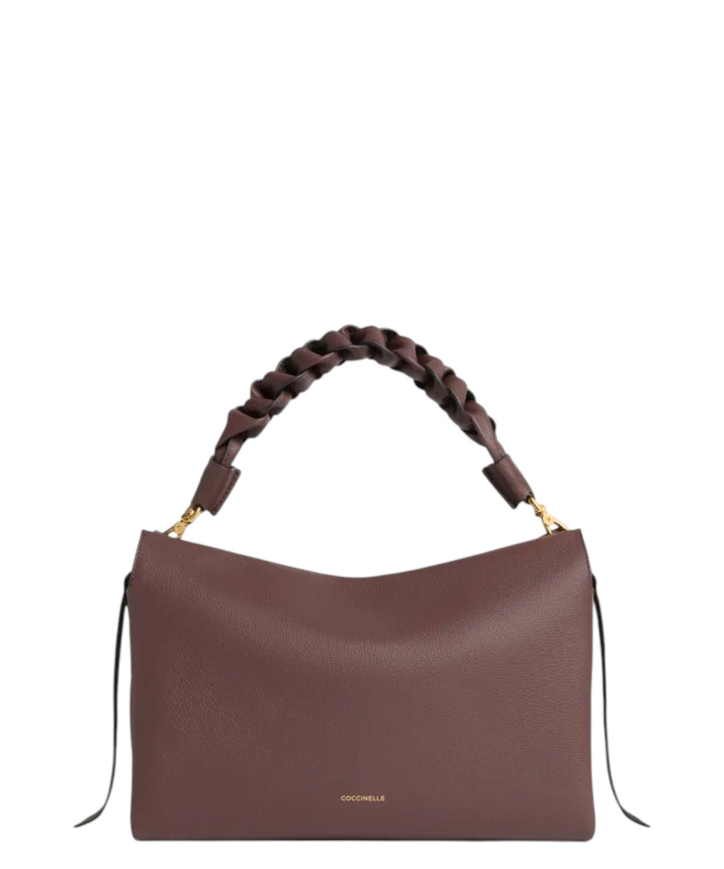 Medium Boheme bag in Double leather with braided handle