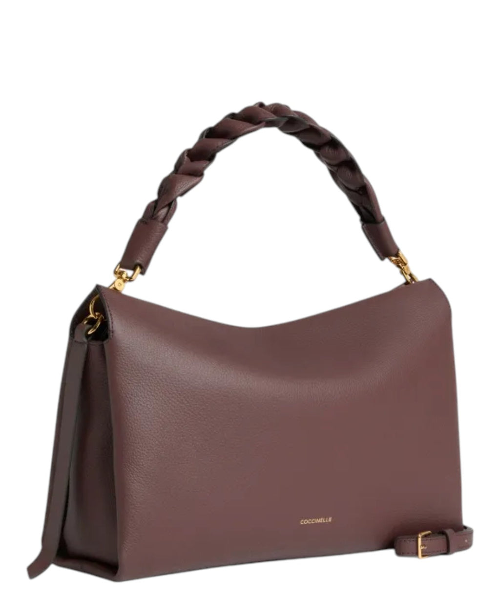 Medium Boheme bag in Double leather with braided handle