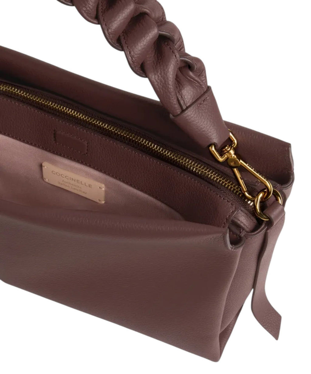 Medium Boheme bag in Double leather with braided handle