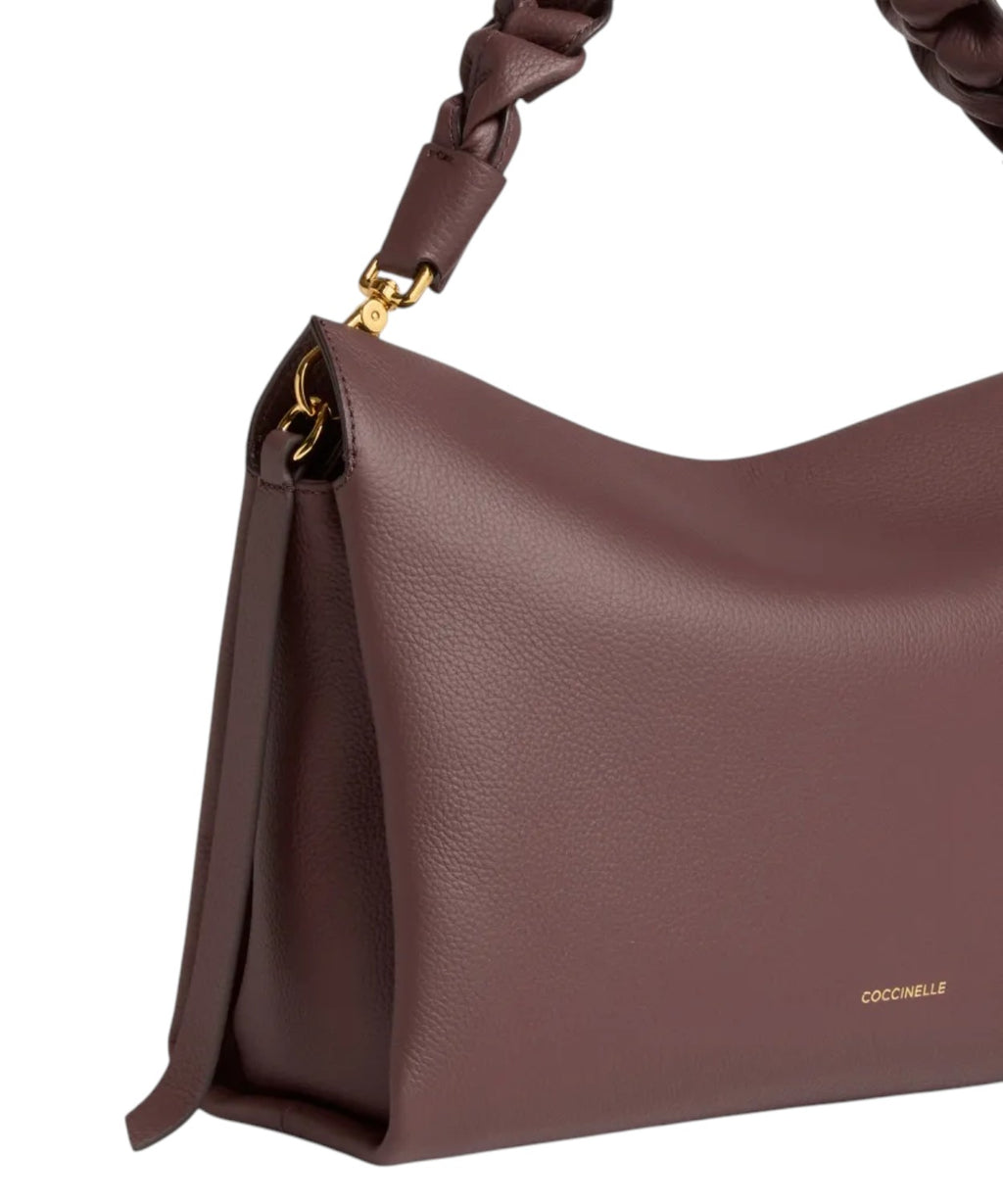 Medium Boheme bag in Double leather with braided handle
