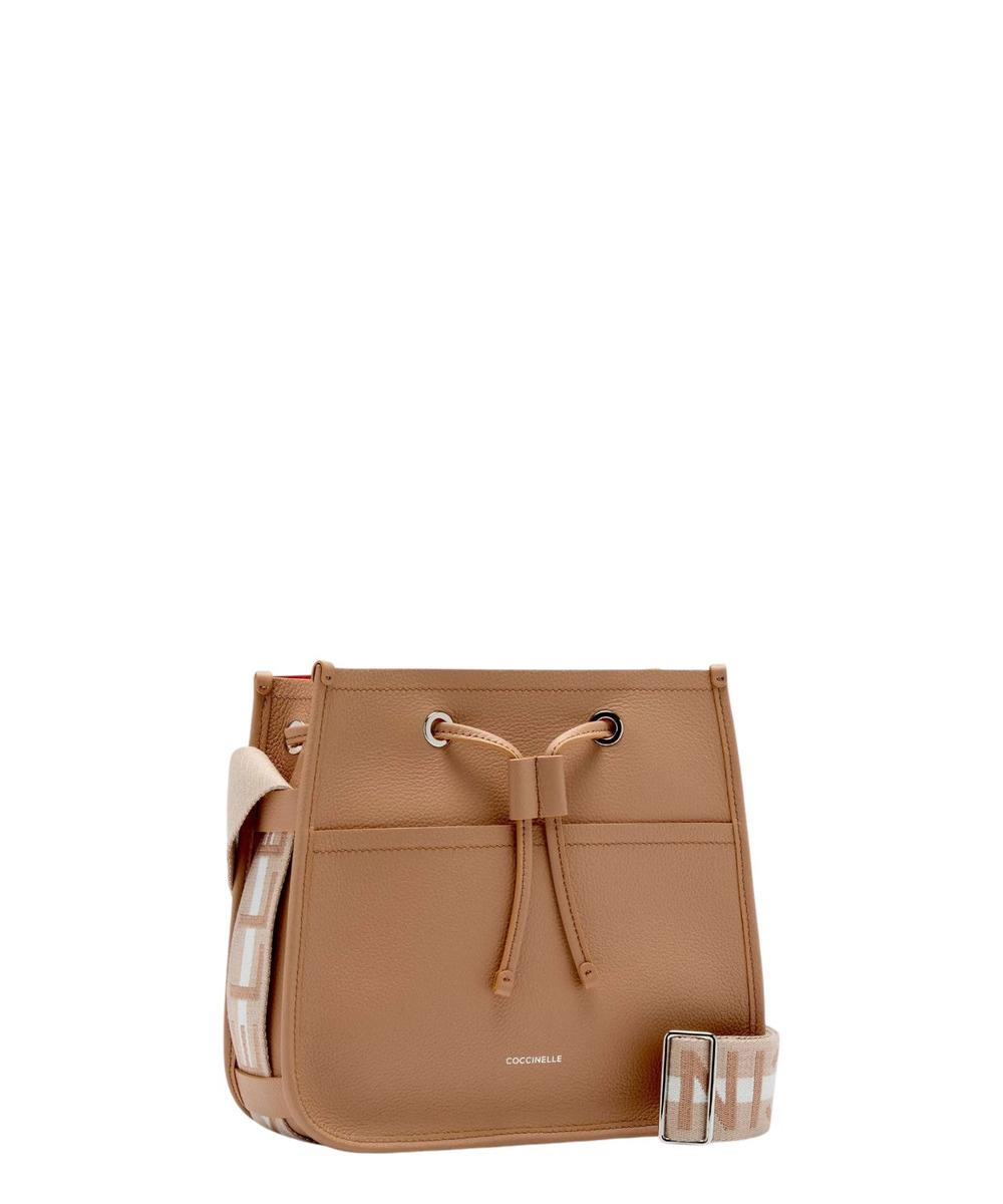 Borsa a Tracolla Raquel Small in Pelle Double con Nastro Multicolor-Coccinelle-Borse a spalla-Vittorio Citro Boutique
