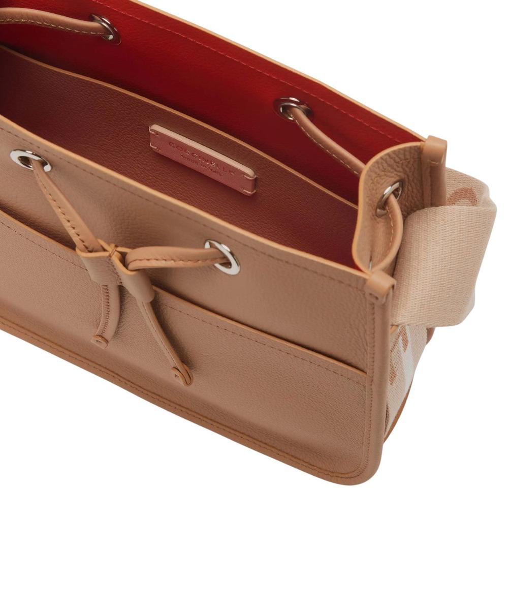 Borsa a Tracolla Raquel Small in Pelle Double con Nastro Multicolor-Coccinelle-Borse a spalla-Vittorio Citro Boutique