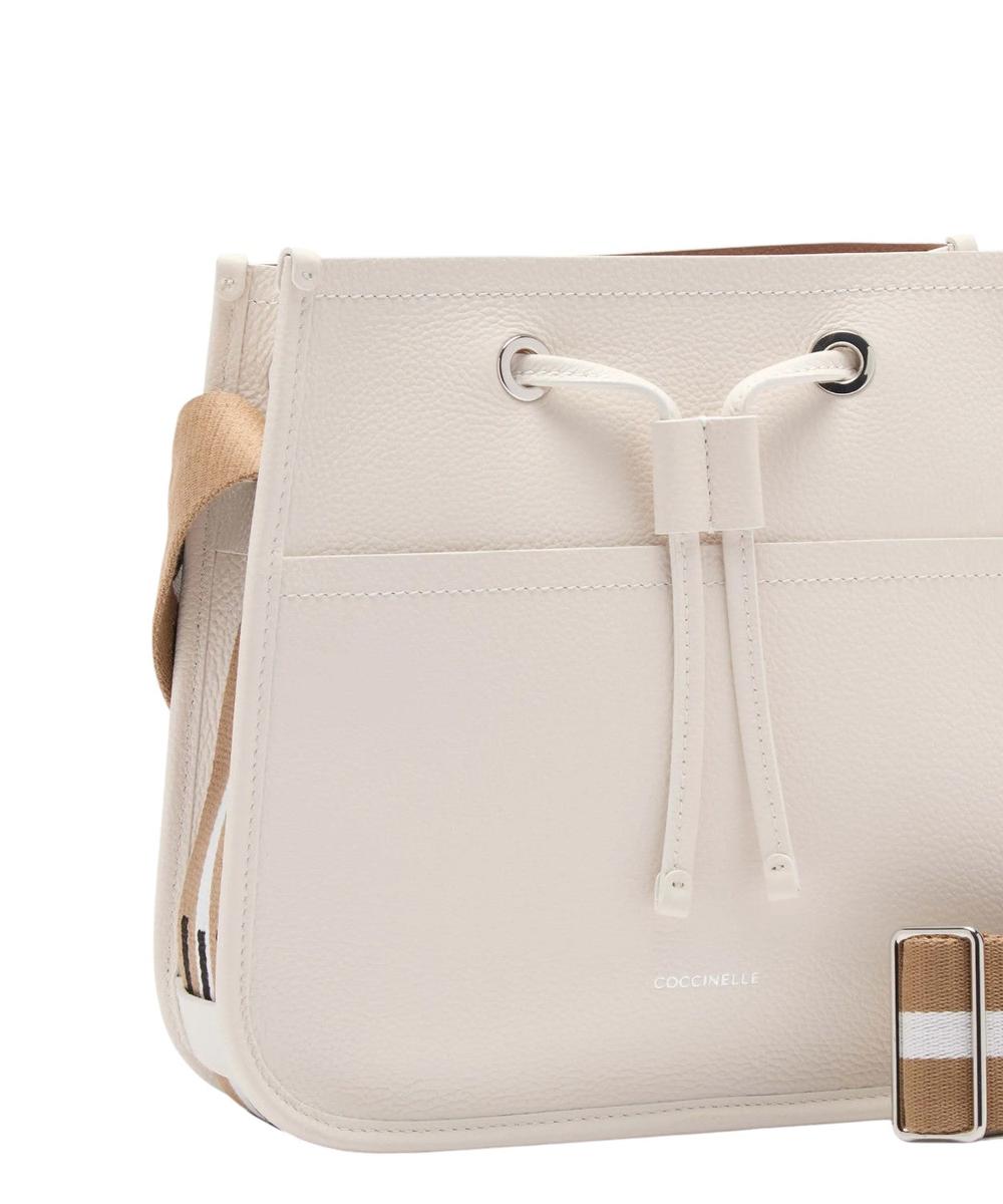 Borsa a Tracolla Raquel Small in Pelle Double con Nastro Multicolor-Coccinelle-Borse a spalla-Vittorio Citro Boutique