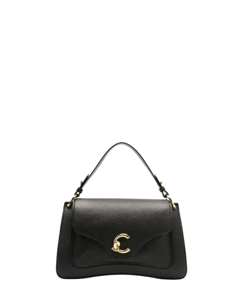 Borsa C-Me Medium in Pelle con Logo Coccinelle-Coccinelle-Borse a mano-Vittorio Citro Boutique