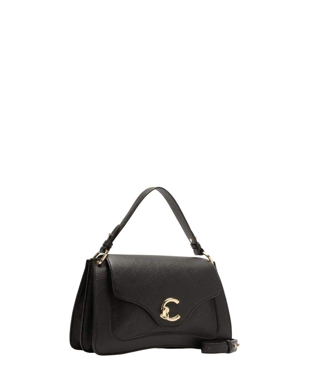 Borsa C-Me Medium in Pelle con Logo Coccinelle-Coccinelle-Borse a mano-Vittorio Citro Boutique