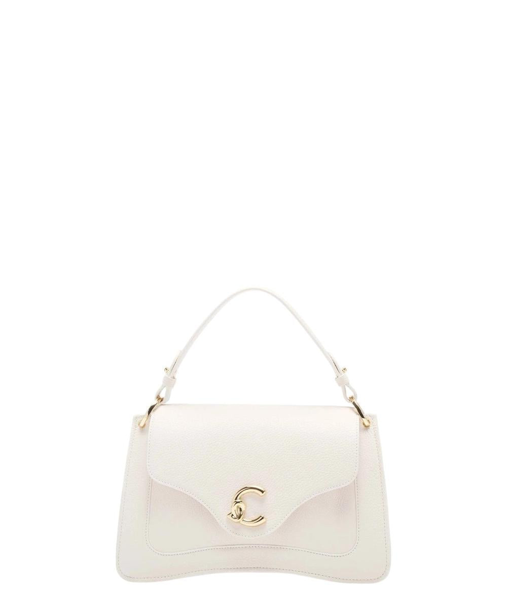 Borsa C-Me Medium in Pelle con Logo Coccinelle-Coccinelle-Borse a mano-Vittorio Citro Boutique