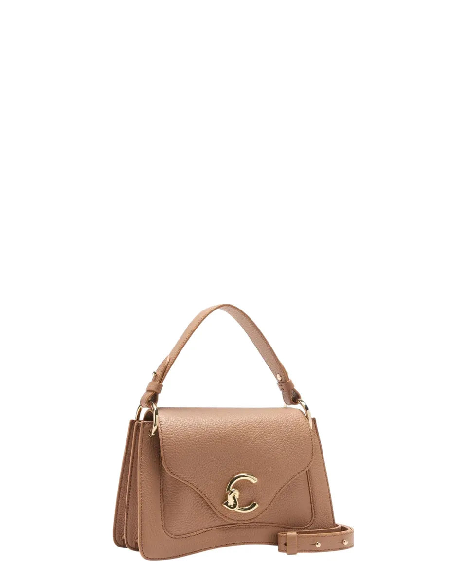 Borsa C-Me Small in Pelle con Logo Coccinelle-Borse a mano-Coccinelle-Vittorio Citro Boutique