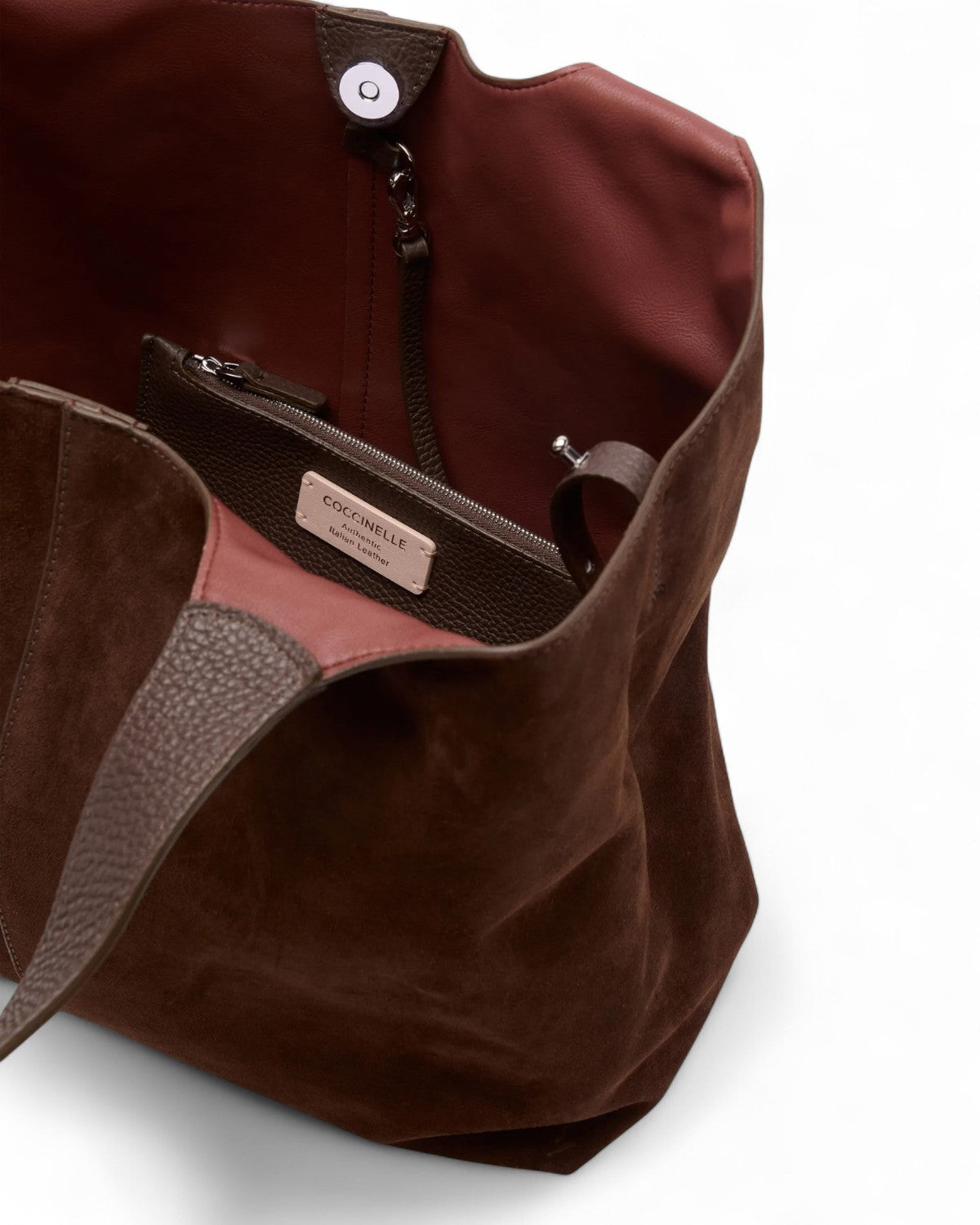 Borsa C-Easy Large Suede con Pochette-Coccinelle-Borse a spalla-Vittorio Citro Boutique