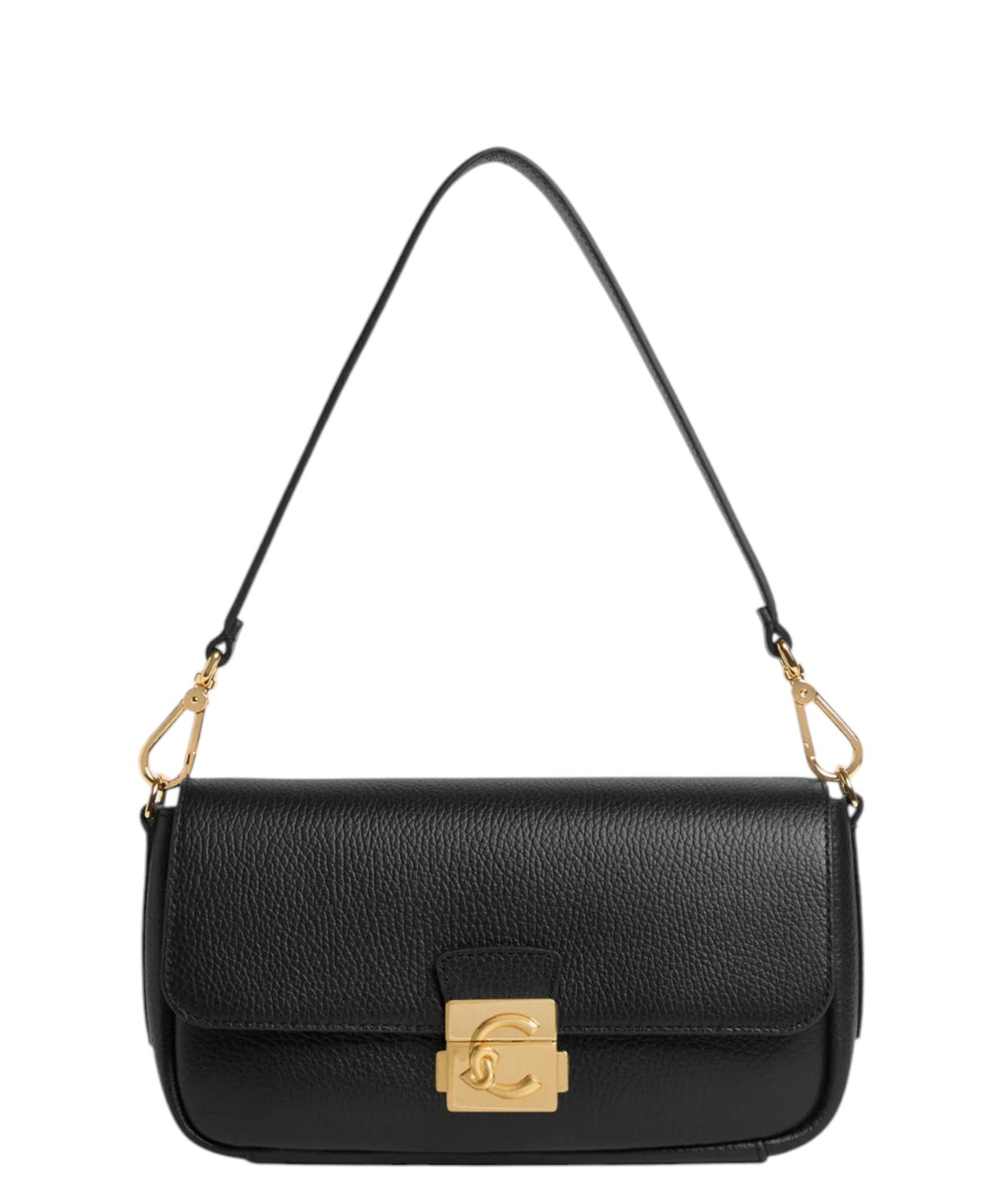 Coccinelle C-Me Lock Medium Leather Shoulder Bag