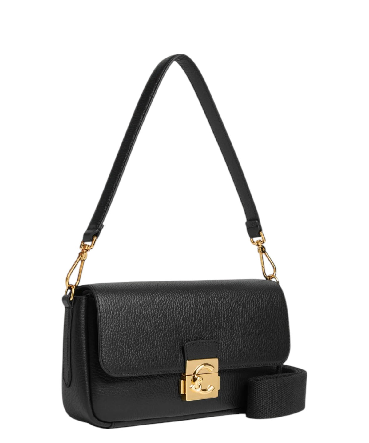 Coccinelle C-Me Lock Medium Leather Shoulder Bag