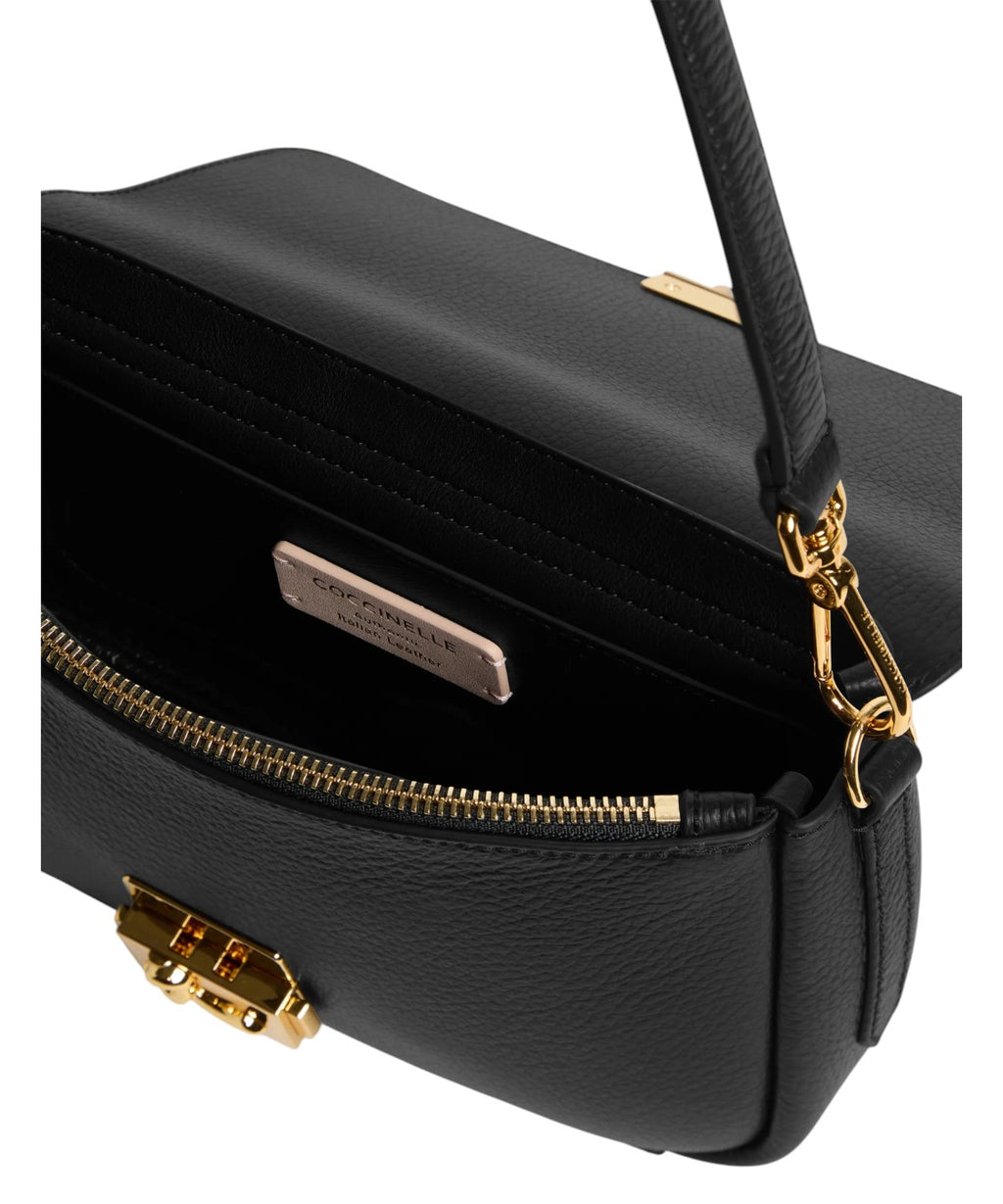 Coccinelle C-Me Lock Medium Leather Shoulder Bag