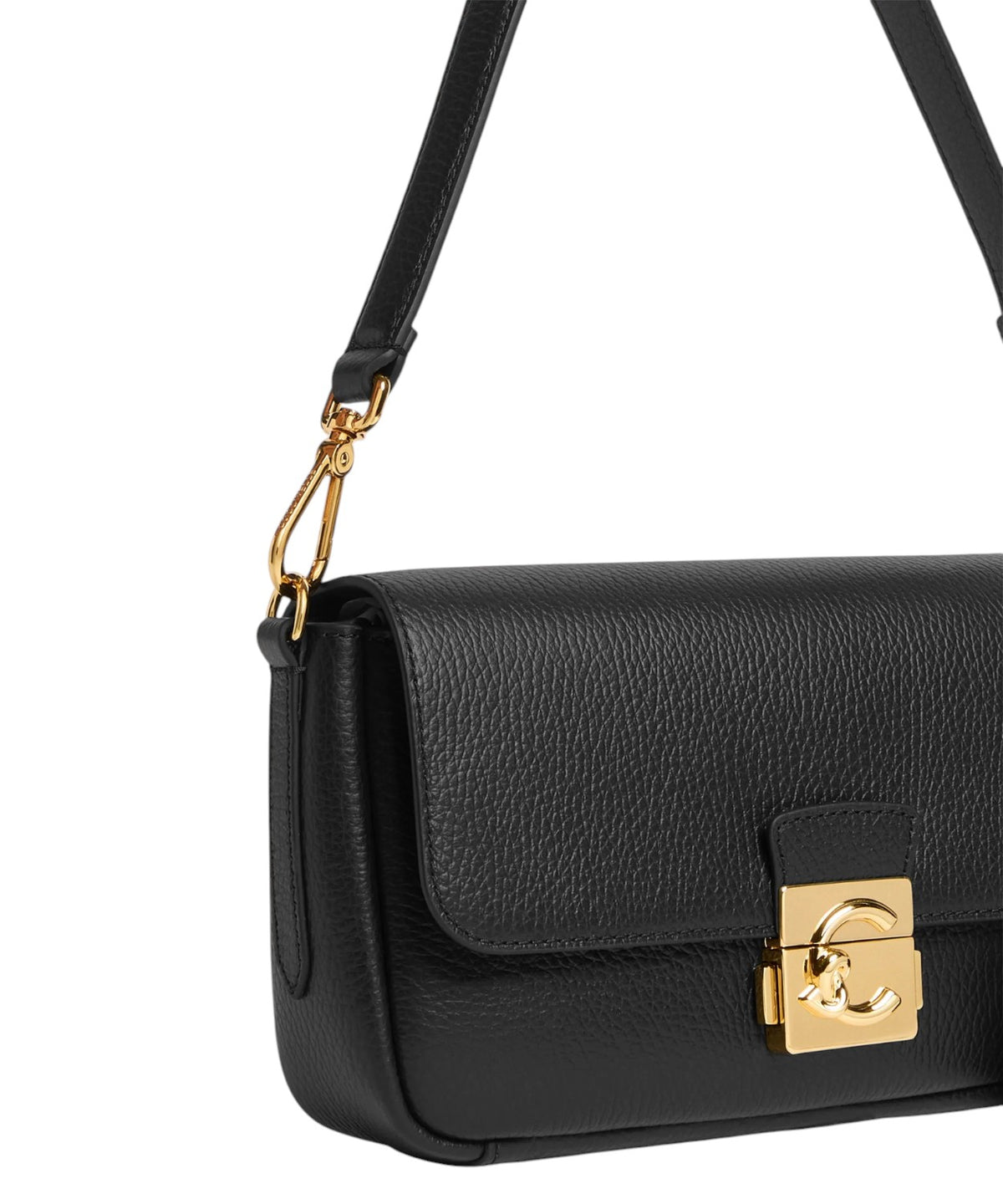 Coccinelle C-Me Lock Medium Leather Shoulder Bag