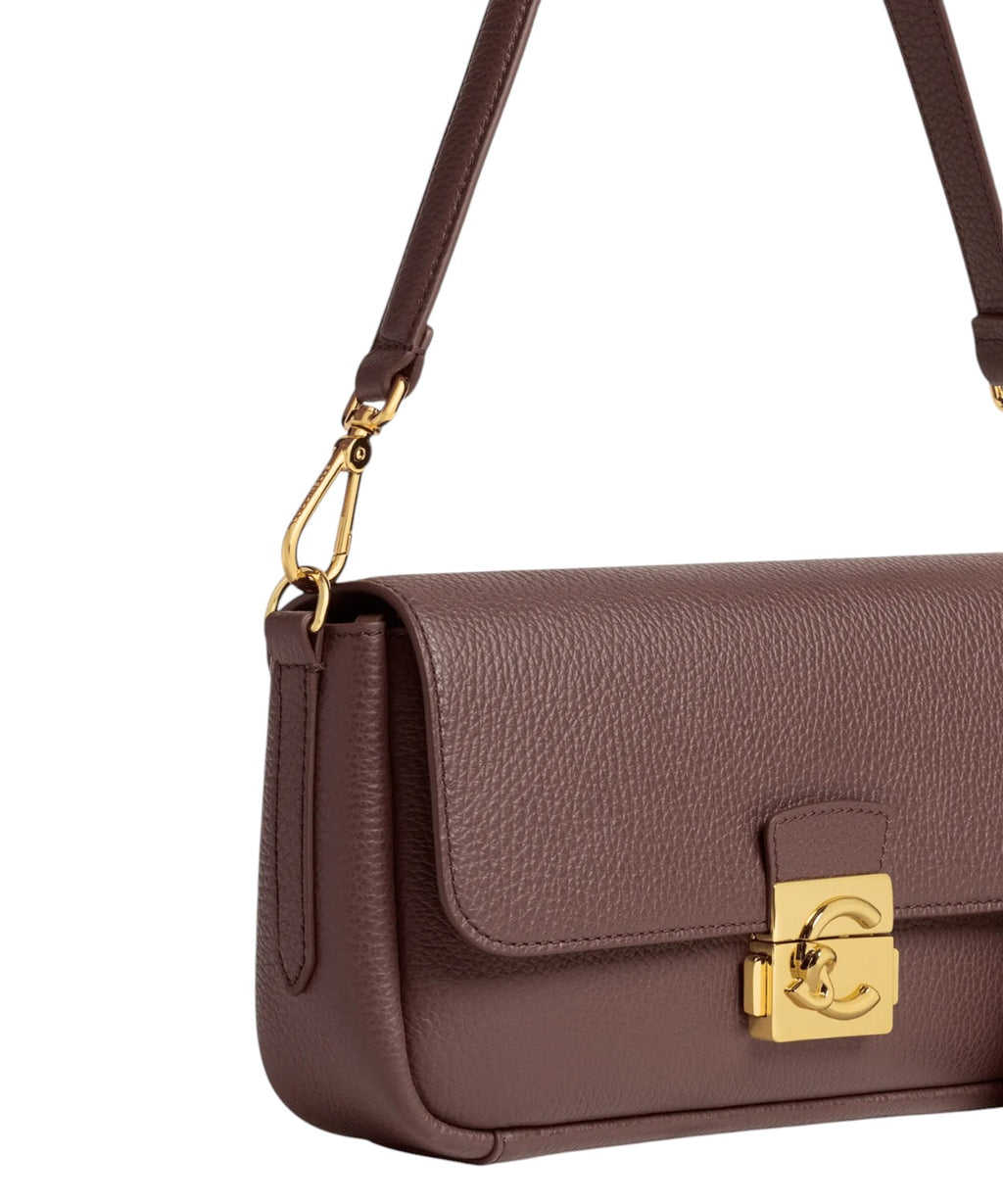 Coccinelle C-Me Lock Medium z kůže s popruhem přes rameno