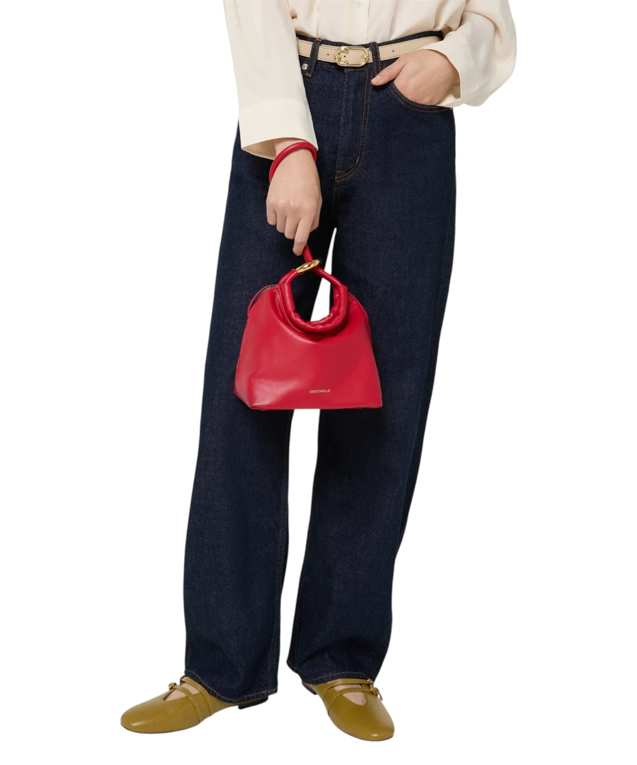 Coccinelle Finn Pouch Small in Pelle con Chiusura Magnetica