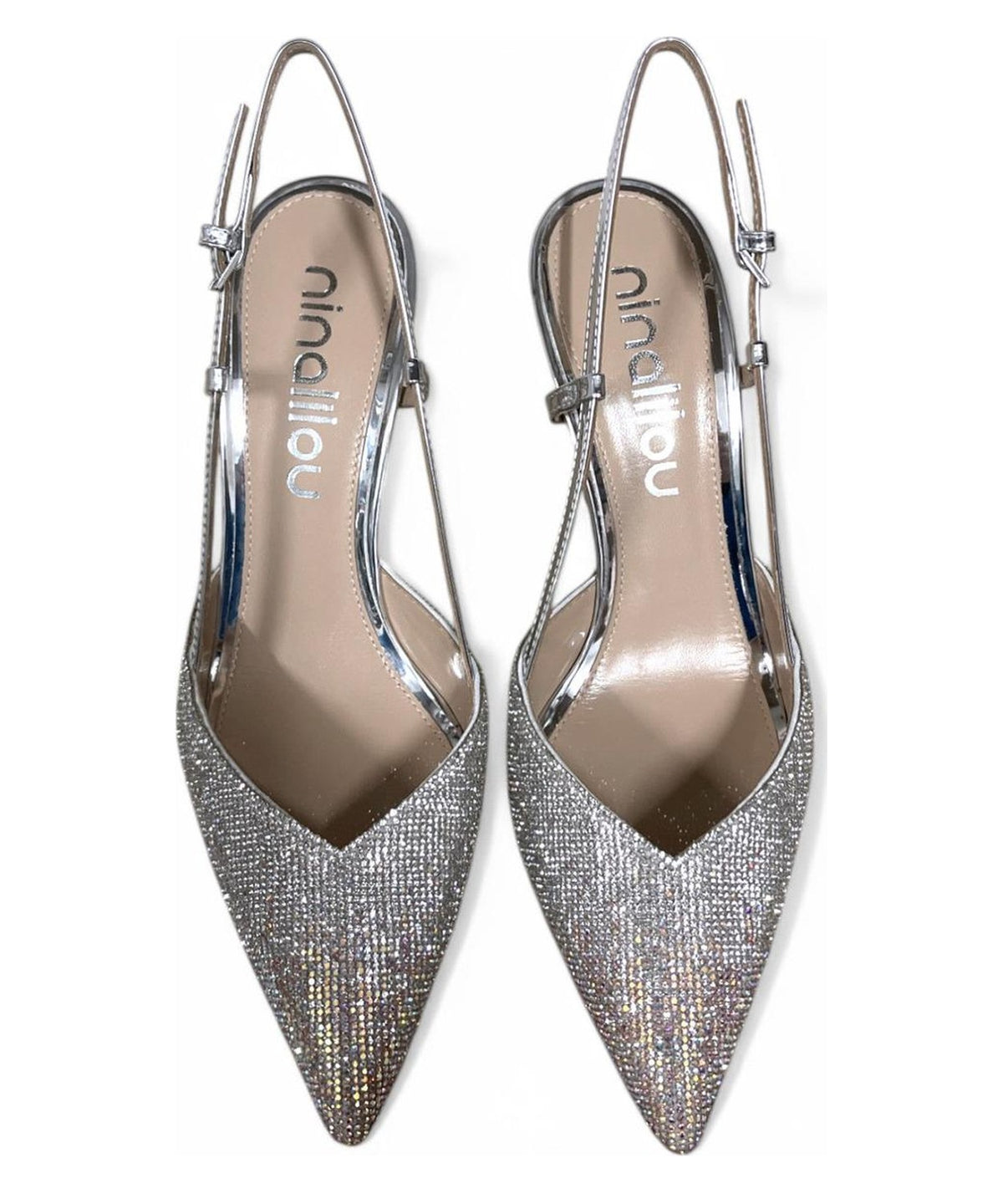 Slingback con punta strass-NINALILOU-Scarpe con tacco-Vittorio Citro Boutique
