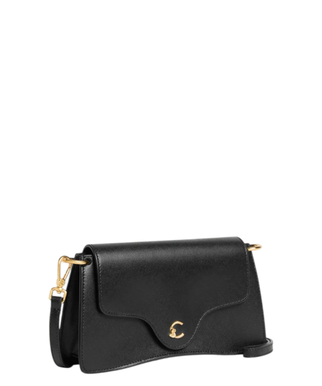 Borsa Coccinelle C-Me Mini van glad leer met schouderriem