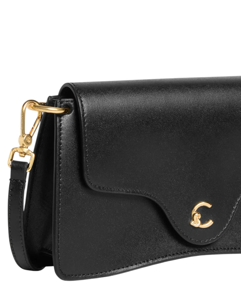Borsa Coccinelle C-Me Mini van glad leer met schouderriem