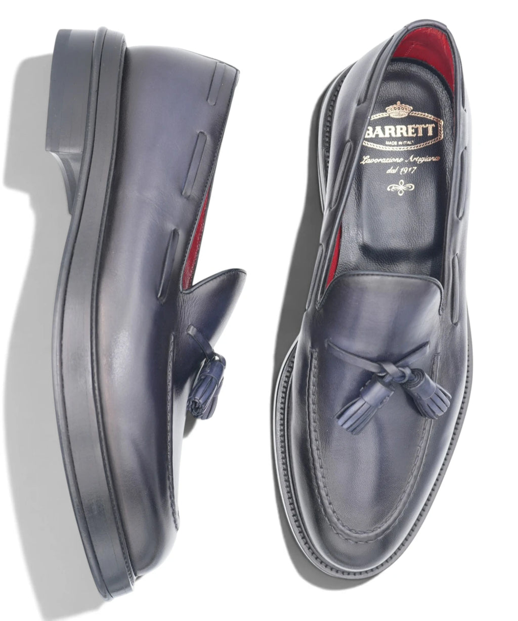 Mocassino Uomo Blu Navy con Nappine Barrett