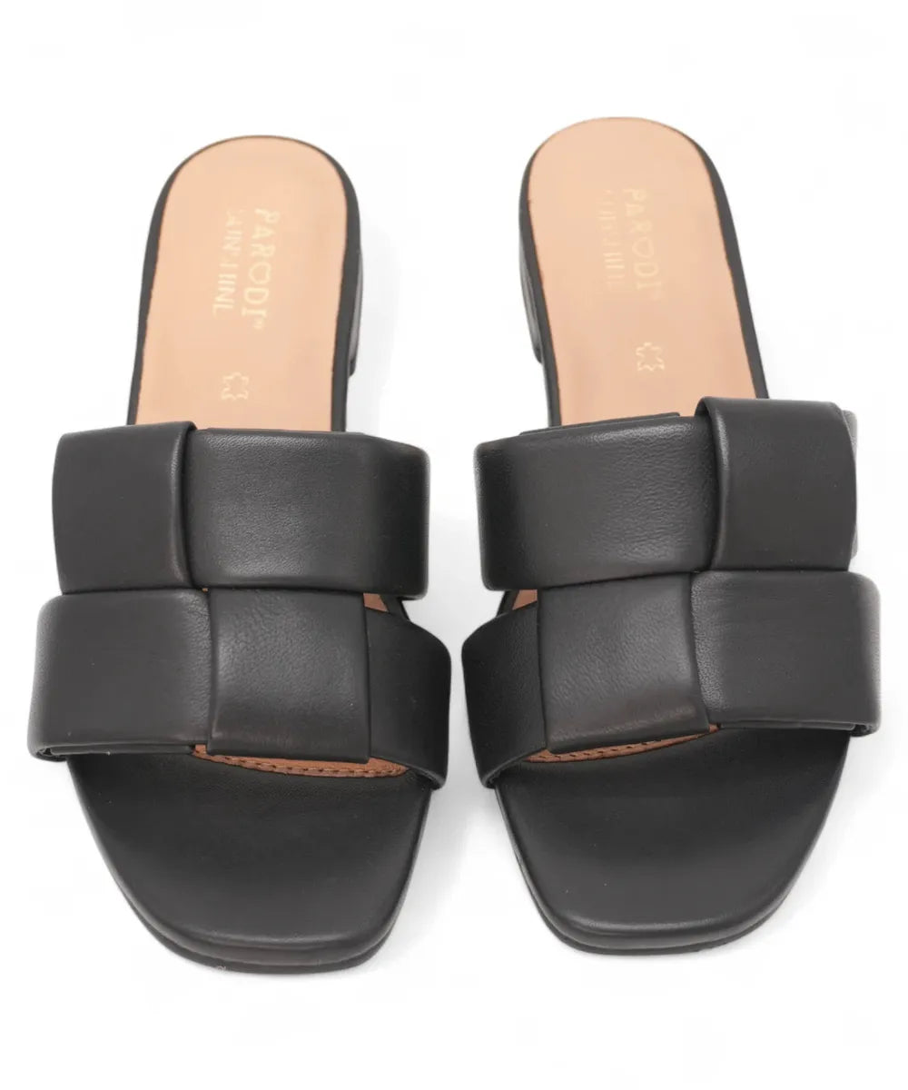 Ciabattina con Fascia Intrecciata-Parodi Shoes-Ciabatte-Vittorio Citro Boutique