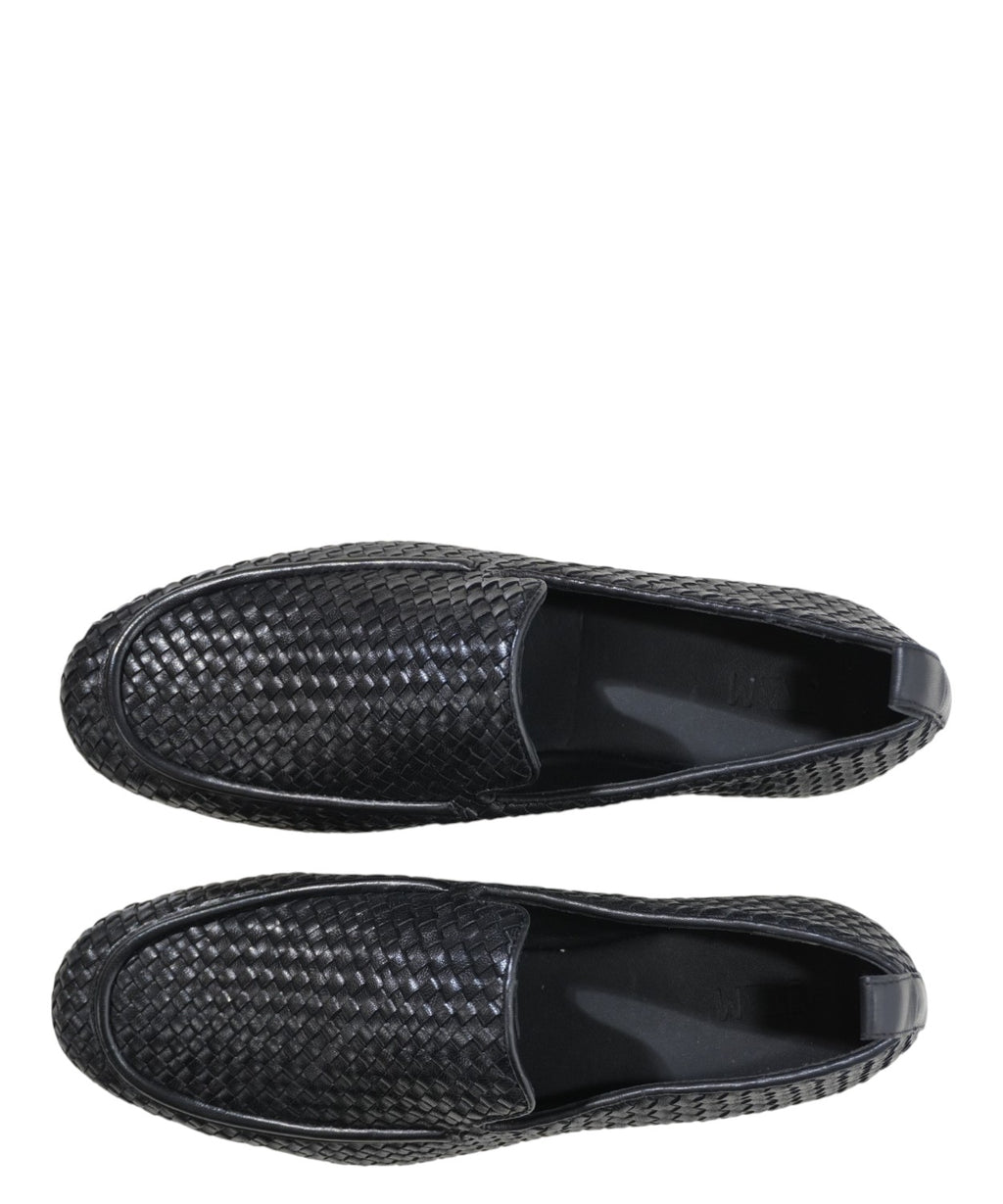 Women's Woven Leather Loafers JVAM