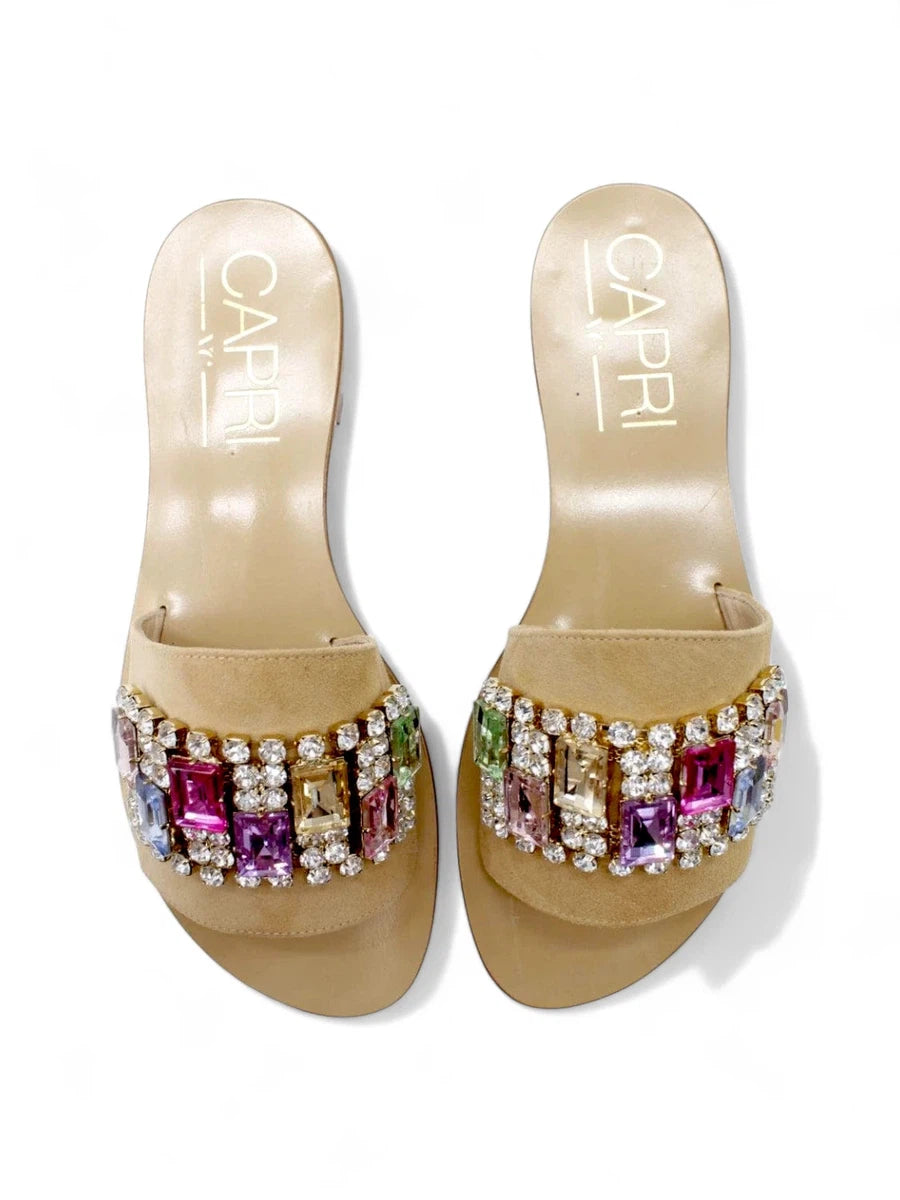 Ciabatte Artigianali con Gemme Colorate-Ciabatte-Capri Vittorio Citro-Vittorio Citro Boutique